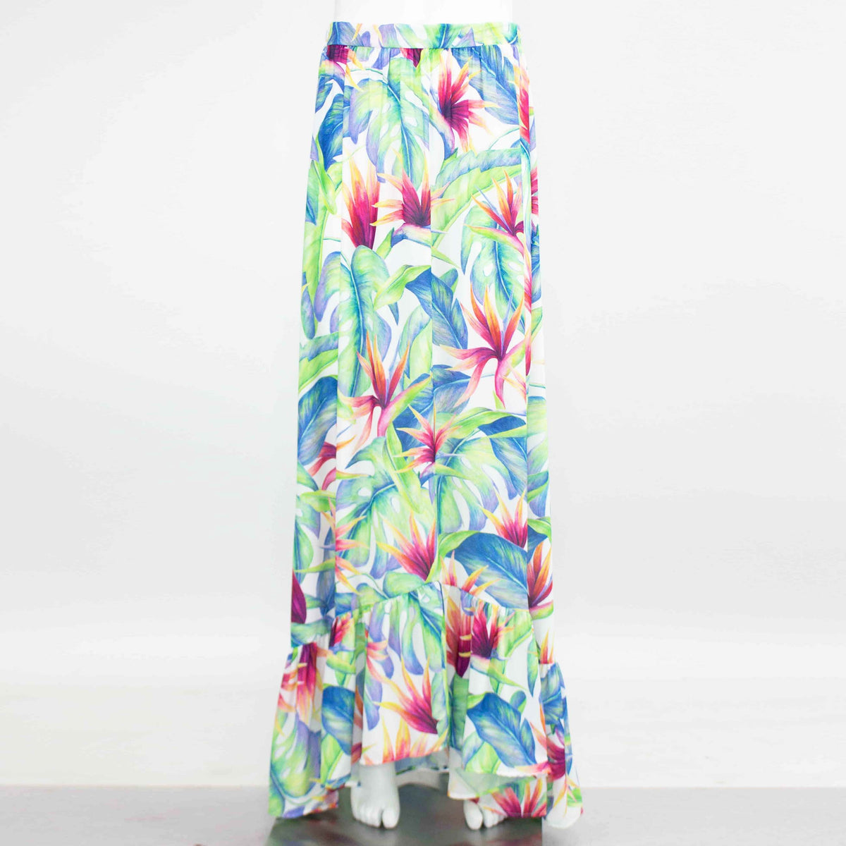 Flared Bottom Tropical Maxi Skirt – Anthony's Emporium
