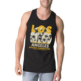 Los Angeles Beaches Summertime Mens Black Tank Top