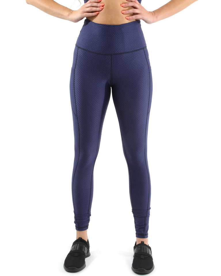 SALE! 50% OFF! Venice Activewear Set - Leggings & Sports Bra - Navy [MADE IN ITALY] - Size Small