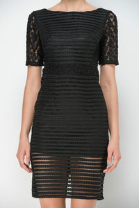 Sheer Textured Dress - Anthony's Emporium