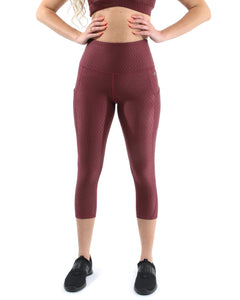 Verona Activewear Set - Leggings & Sports Bra - Maroon