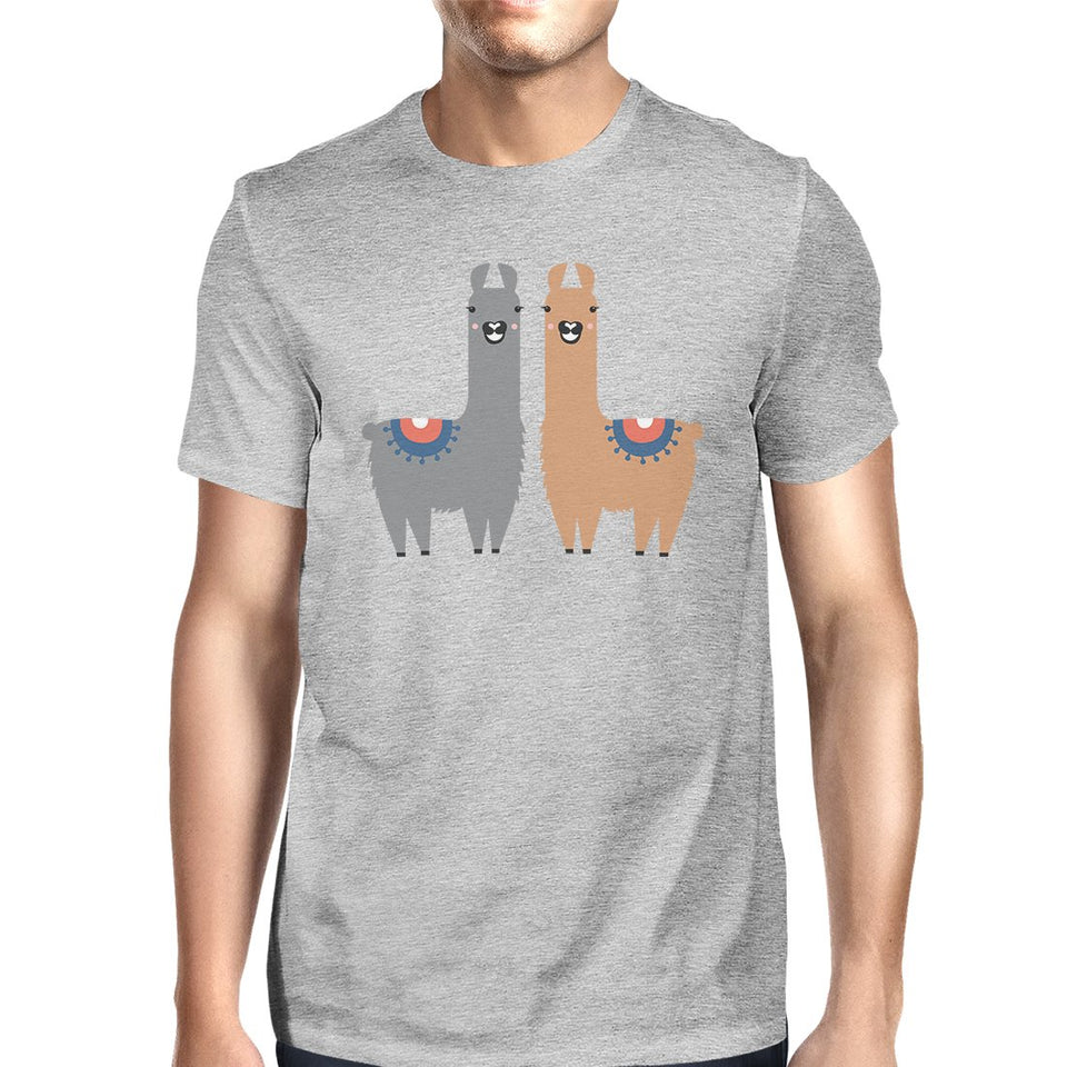 Llama Pattern Mens Cute Christmas Unique Design T-Shirt Funny Gift