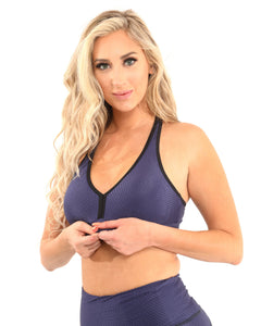 SALE! 50% OFF! Venice Activewear Set - Leggings & Sports Bra - Navy [MADE IN ITALY] - Size Small